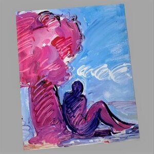Peter Max Tree And Seated Figure Art Print